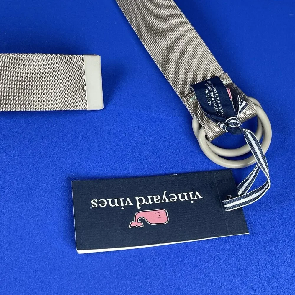 Vineyard Vines Men's Large Neon Pop On The Go Belt Stone MSRP‎ $78 NWT